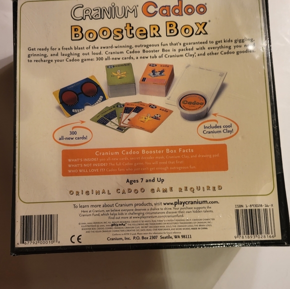 Cranium Cadoo Booster Box 300Cards and Decoder Mask, new Original Plastic Sealed - Picture 2 of 4